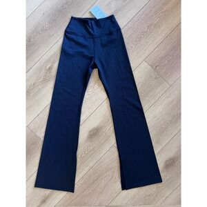 NWOT Spiritual Gangster BlackHigh Waisted Split Hem Flare Leggings Small